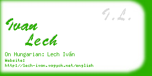 ivan lech business card